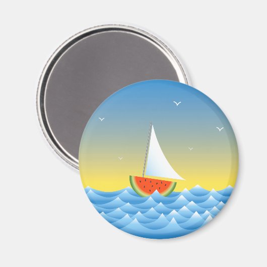 スイカ帆船 マグネット (正面/裏面)