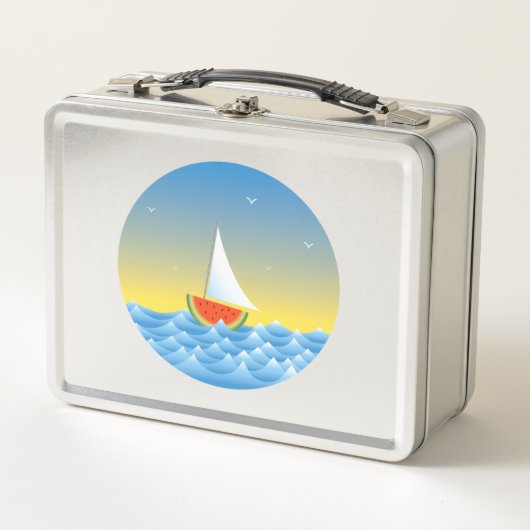 スイカ帆船 メタルランチボックス (正面)