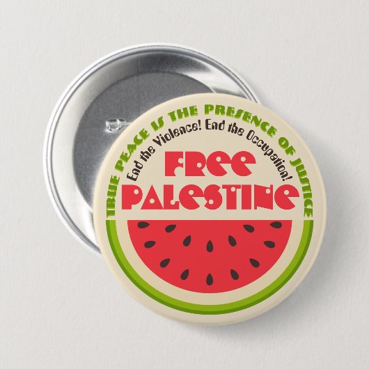 スイカ平和 缶バッジ (正面&裏面)