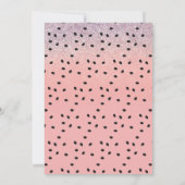 スイカ幾何学的ピンクグリッター誕生日パーティー 招待状 (裏面)