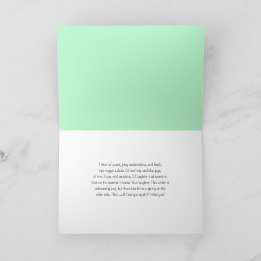 スイカ恋しく思の冬 カード (内部)