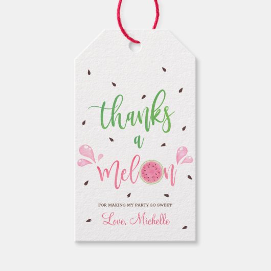 スイカ感謝していに感謝する ギフトタグ (正面)