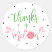 スイカ感謝していに感謝する ラウンドシール (正面)