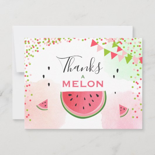 スイカ感謝していサンキューカードの誕生日 サンキューカード (正面)