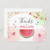 スイカ感謝していサンキューカードの誕生日 サンキューカード (正面/裏面)
