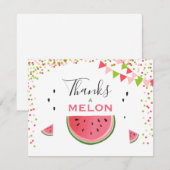 スイカ感謝していサンキューカードの誕生日 サンキューカード (正面/裏面)