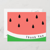 スイカ感謝していリス ポストカード (正面/裏面)