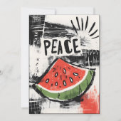 スイカ抽象芸術エレガンスハウス：فلسطين 招待状 (正面)