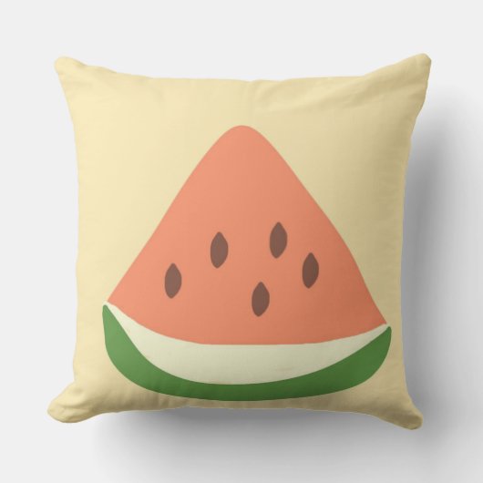 スイカ抽象芸術術 クッション (正面)