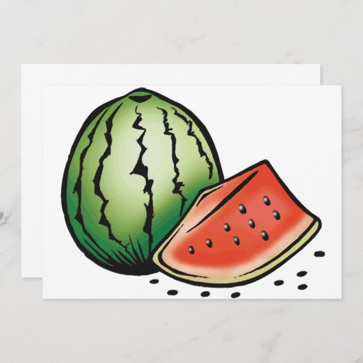 スイカ招待状 招待状 (正面/裏面)