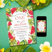 スイカ招待状、1つのメロン誕生日 招待状