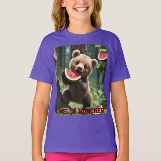 スイカ放浪者：子供のTシャツ Tシャツ (正面)