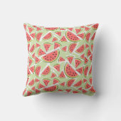 スイカ数々のグリーンスクエア クッション (裏面)