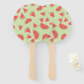 スイカ数々のグリーン ハンドファン (正面&裏面)