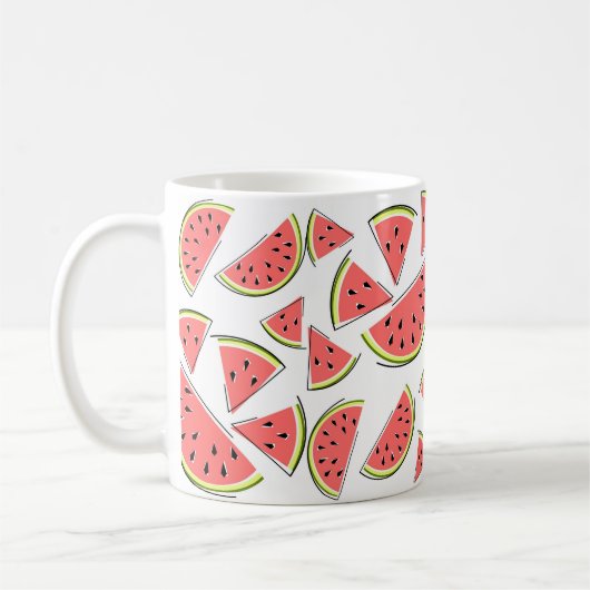 スイカ数々の コーヒーマグカップ (左)