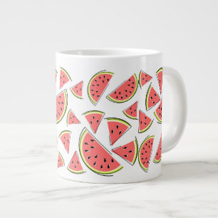 スイカ数々の ジャンボコーヒーマグカップ