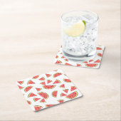 スイカ数々の スクエアペーパーコースター (インサイチュ)