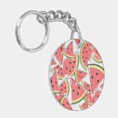 スイカ文字両面 キーホルダー (正面左)