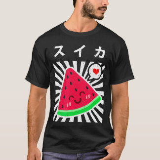 スイカ日本のかわいい90sレトロかわいい夏F Tシャツ