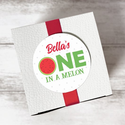 スイカ最初の誕生日シール ラウンドシール