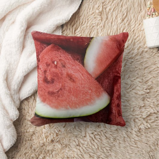 スイカ枕12x12 クッション (ブランケット)