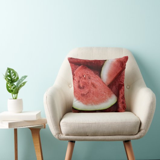 スイカ枕12x12 クッション (椅子)