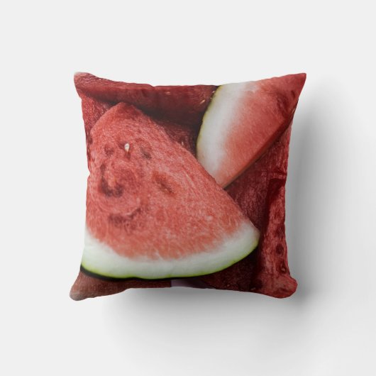 スイカ枕12x12 クッション (裏面)