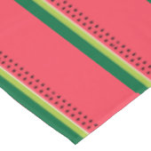 スイカ果実ピンクとグリーンストライプの テーブルクロス (アングル)