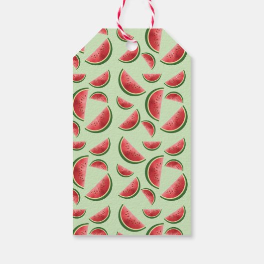 スイカ柄オングリーンサンキュー誕生日 ギフトタグ (裏面)