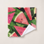 スイカ柄クリエーション5 バスタオルセット (ウォッシュタオル)