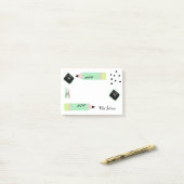 スイカ柄 学校復帰 教師名 ポストイット (デスク上)