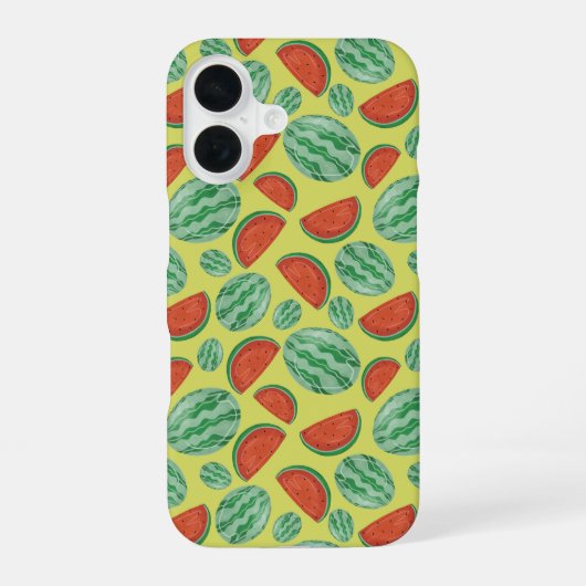 スイカ柄iPhoneケース iPhone 16ケース (裏面)