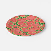 スイカ模様のスライス ペーパープレート (アングル)