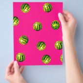 スイカ模様のピンク チラシ (手)