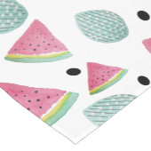 スイカ模様の水彩手絵を描形 ショートテーブルランナー (コーナー)