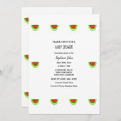 スイカ模様ベビーシャワーベビーガールボーイ2024 招待状 (正面/裏面)