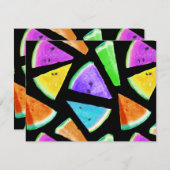 スイカ模様作成7 ノートカード (正面/裏面)