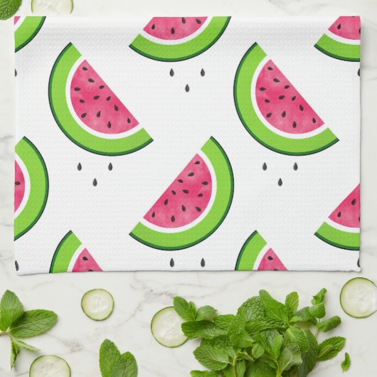 スイカ模様2 キッチンタオル (折り畳み)
