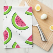 スイカ模様2 キッチンタオル (四つ折り)