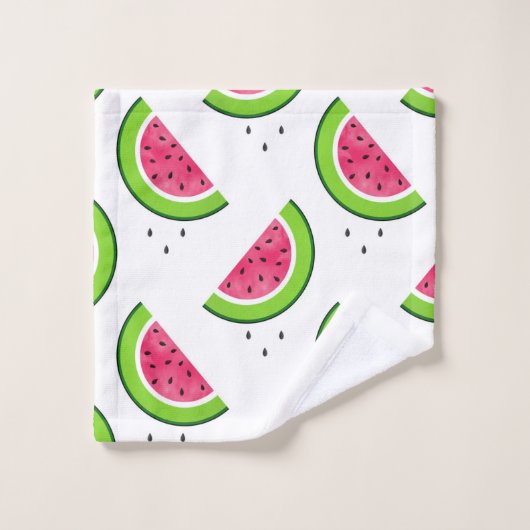 スイカ模様2 バスタオルセット (ウォッシュタオル)
