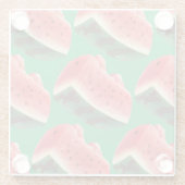 スイカ模様 ガラスコースター (裏面)