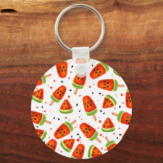 スイカ模様 キーホルダー (正面)