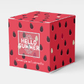 スイカ模様、サマータイム |パーソナライズされた | フェイバーボックス (正面サイド)
