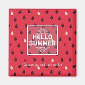 スイカ模様、サマータイム |パーソナライズされた | マグネット (正面)