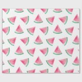 スイカ模様。サマーベリー。水色ピンク ラッピングペーパー (フラット)