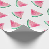 スイカ模様。サマーベリー。水色ピンク ラッピングペーパー (角)