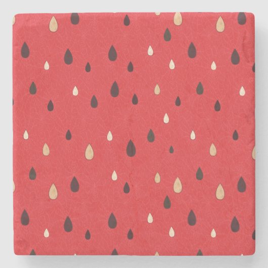 スイカ模様 ストーンコースター (正面)