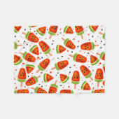 スイカ模様 フリースブランケット (正面(横))