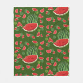 スイカ模様 フリースブランケット (正面)