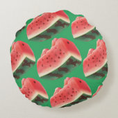 スイカ模様 ラウンドクッション (裏面)